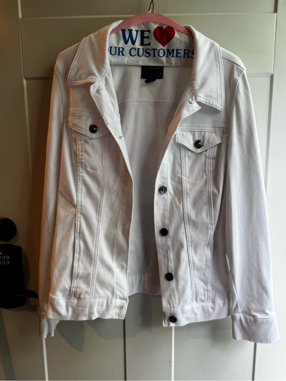 Gloria Vanderbilt White Denim Jean Jacket